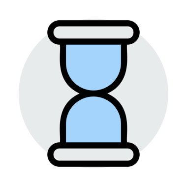 Kum saati düz simgesi, vektör çizimi  