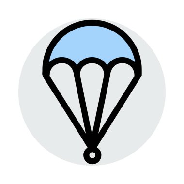 Paraşüt simgesi, işaret, vektör çizim 