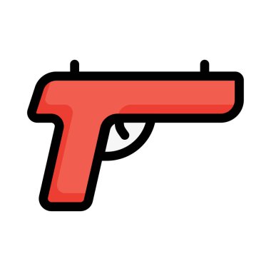 silah simgesi vektör illüstrasyonu 