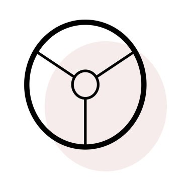 Tekerlek simgesi vektör illüstrasyonu 