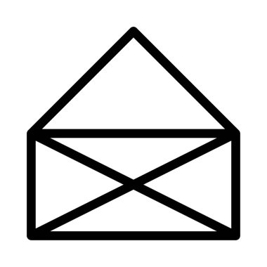 Zarf düz simgesi, vektör illüstrasyonu 