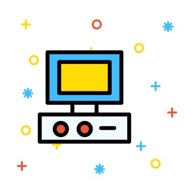 bilgisayar simgesi vektör illüstrasyonu 