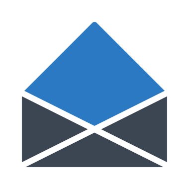 Zarf düz simgesi, vektör illüstrasyonu 