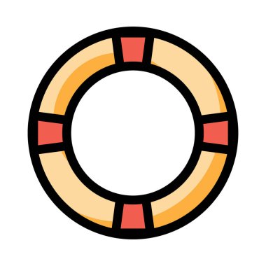 Yaşam şamandırası ikon vektör çizimi 