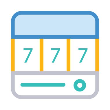 slot makinesi ikon vektör çizimi 