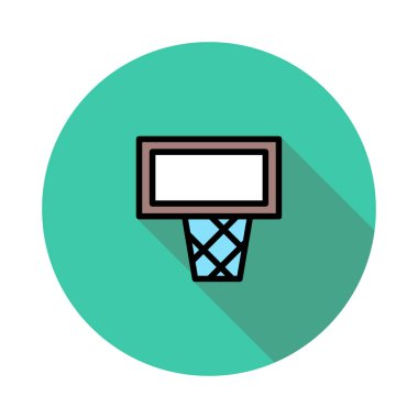 basketbol çember düz simgesi, vektör, illüstrasyon