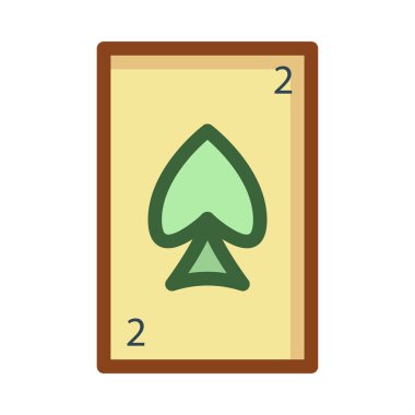 Spader kartı simge vektör çizim 