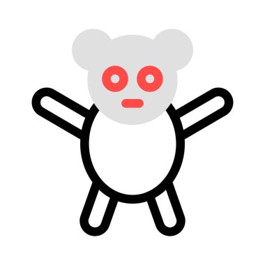 Oyuncak ayı ikonu vektör çizimi 