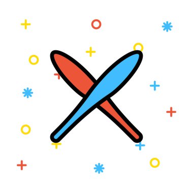 beysbol yarasa simgesi vektör illüstrasyonu 