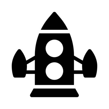 roket ikonu vektör illüstrasyonu 