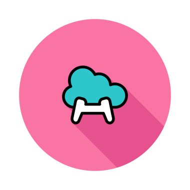 Bulut simgesi vektör illüstrasyonu 