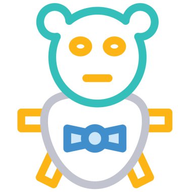 Oyuncak ayı ikonu vektör çizimi 