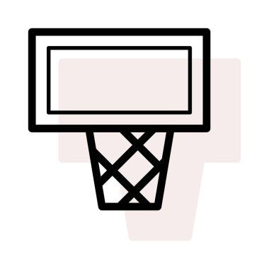 basketbol çember düz simgesi, vektör, illüstrasyon