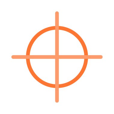 Düz hedef simgesini, vektör, illüstrasyon