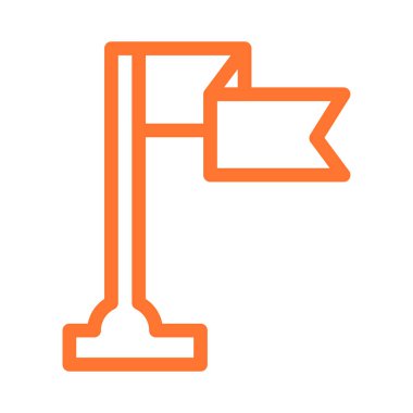 bayrak düz simgesi, vektör, illüstrasyon  