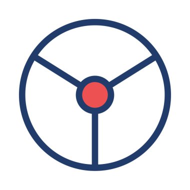 Tekerlek simgesi vektör illüstrasyonu 