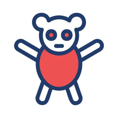 Oyuncak ayı ikonu vektör çizimi 