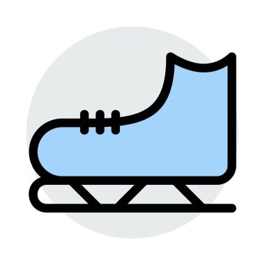 Paten ayakkabı web simgesi, vektör çizim 