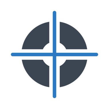 Düz hedef simgesini, vektör, illüstrasyon