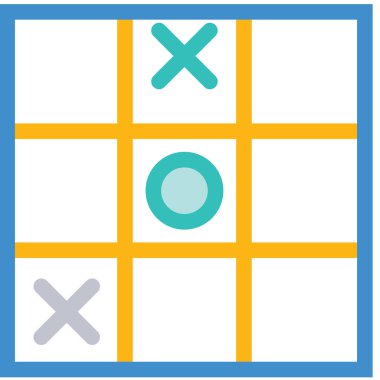 Tic Tac Toe simge vektör çizim 