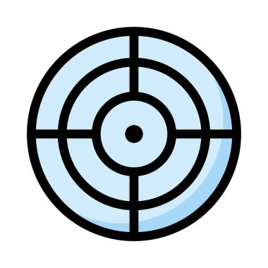 Düz hedef simgesini, vektör, illüstrasyon