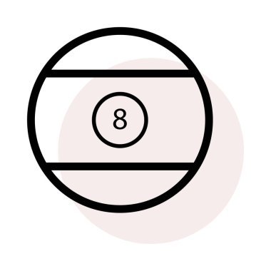 topu sekiz vektör çizim, simgesi 