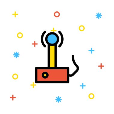 joystick simgesi vektör illüstrasyonu 