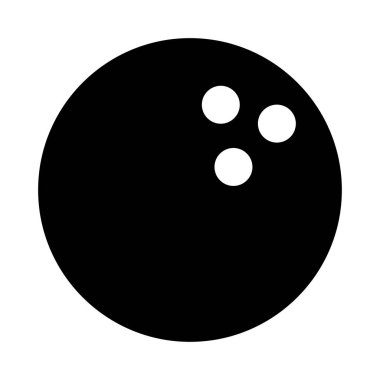 Bowling topu vektör çizim, simgesi 