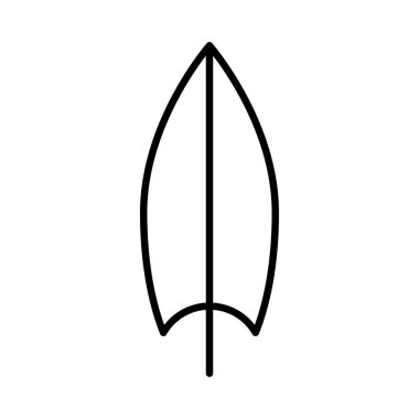 sörf tahtası simge vektör çizim 