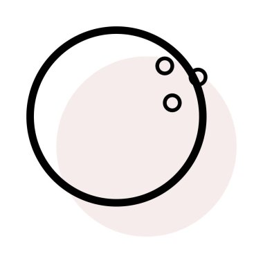 Bowling topu ikonu vektör illüstrasyonu 