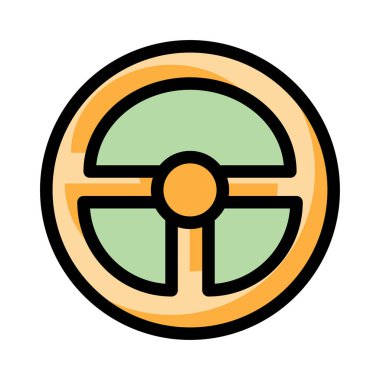 Tekerlek simgesi vektör illüstrasyonu 