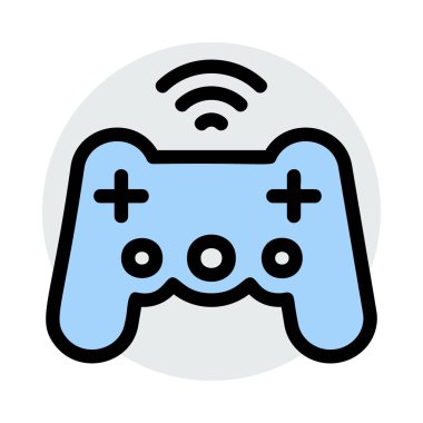 Video oyun konsolu kutsal kişilerin resmi, vektör çizim 