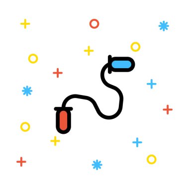 atlama ipi web simgesi, illüstrasyon vektör 