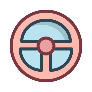 Tekerlek simgesi vektör illüstrasyonu 