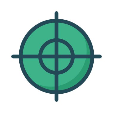 Düz hedef simgesini, vektör, illüstrasyon