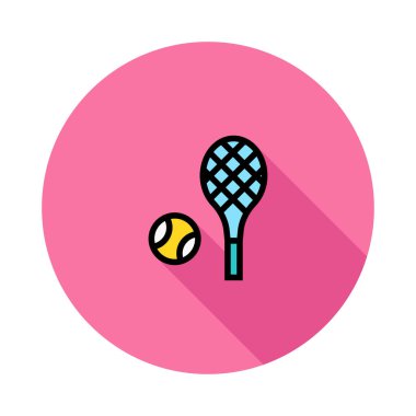 Tenis raket ve top vektör çizim 