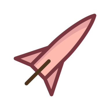 roket ikonu vektör illüstrasyonu