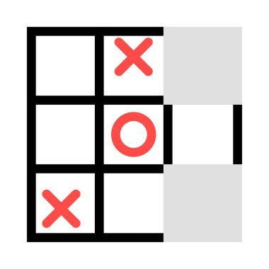 Tic Tac Toe simge vektör çizim 