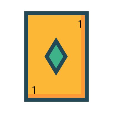 elmas kart simge vektör çizim 