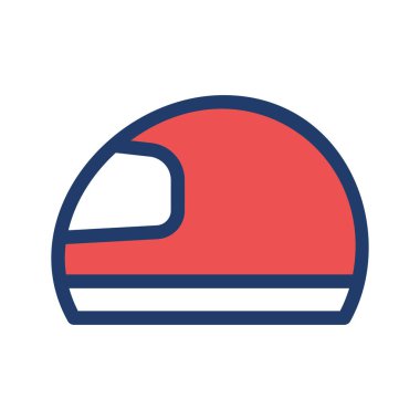 Motosiklet kask kutsal kişilerin resmi, vektör çizim 