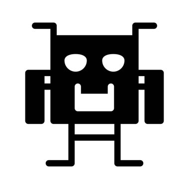 robot ikon vektör illüstrasyonu 