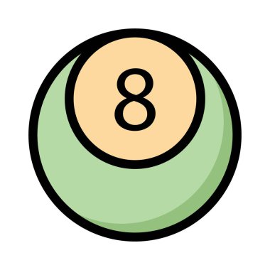 topu sekiz vektör çizim ile 