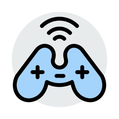 Video oyun konsolu kutsal kişilerin resmi, vektör çizim 