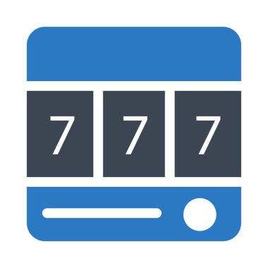 slot makinesi ikon vektör çizimi 