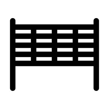 voleybol net düz simgesi, vektör, illüstrasyon 