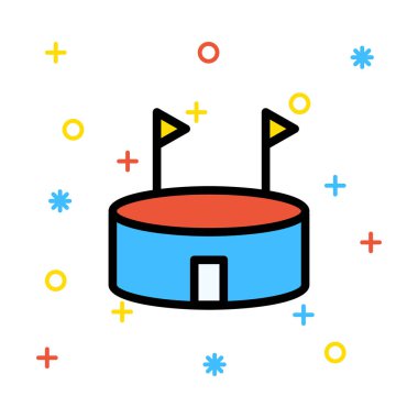 kale ikonu vektör illüstrasyonu 