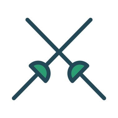 kılıç simgesi vektör illüstrasyonu 