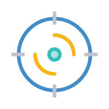 Düz hedef simgesini, vektör, illüstrasyon