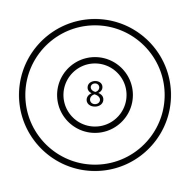 topu sekiz vektör çizim, simgesi 