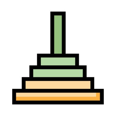 oyuncak piramit simge vektör çizim 